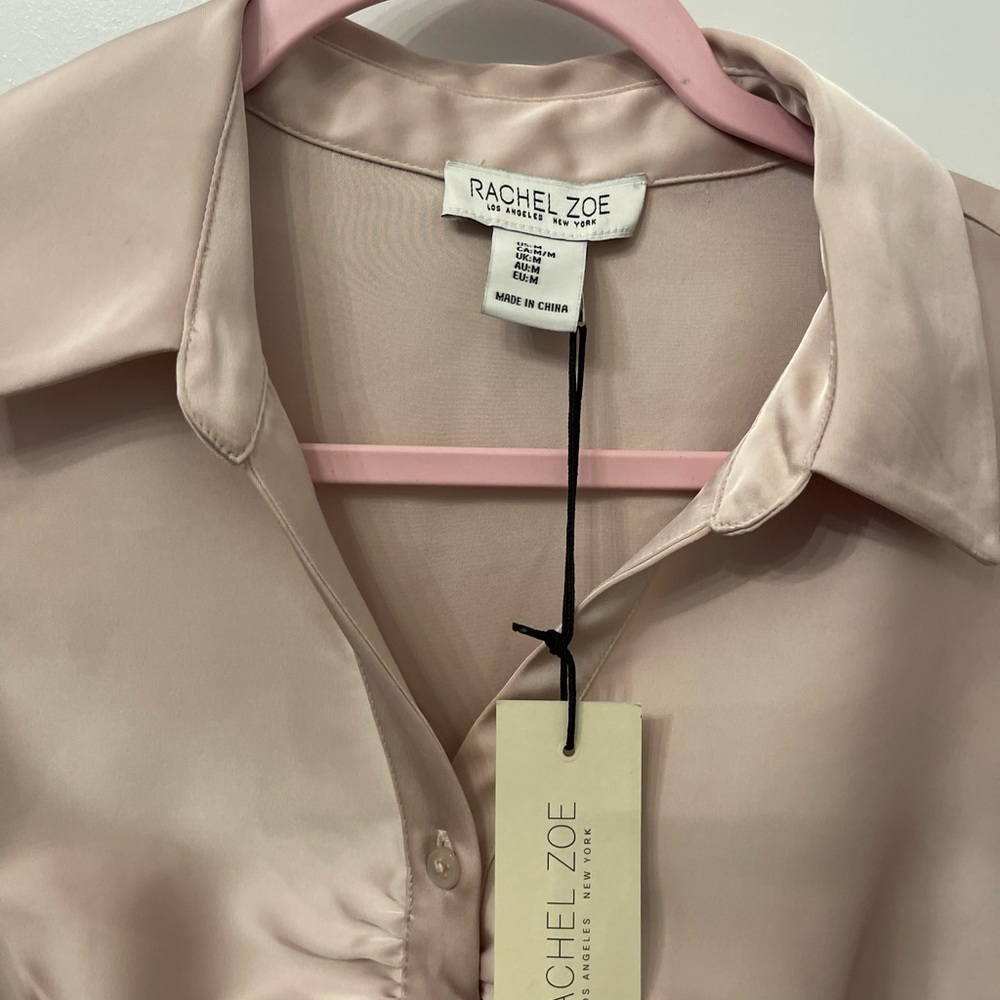 Rachel Zoe NWT Woman’s Champagne Dressy Blouse-Top / Blouse Size: Medium - Picture 10 of 11